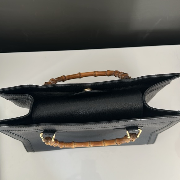 Gucci Black Tote with Bamboo Handles - Picture 3 of 13